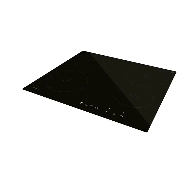 Placa Vitrocerámica 4 Fuegos: Potencia 6000W, Seguridad Infantil y Control Táctil de Cecotec