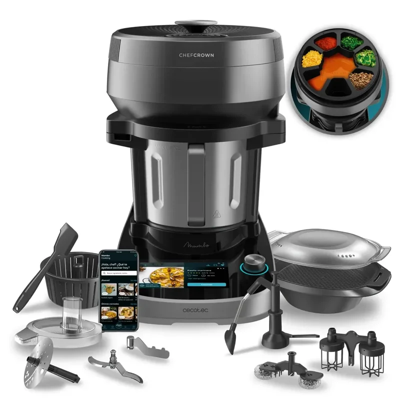 Robot de Cocina Todo en Uno con Autodispensador y 45 Funciones Revolucionarias de Cecotec