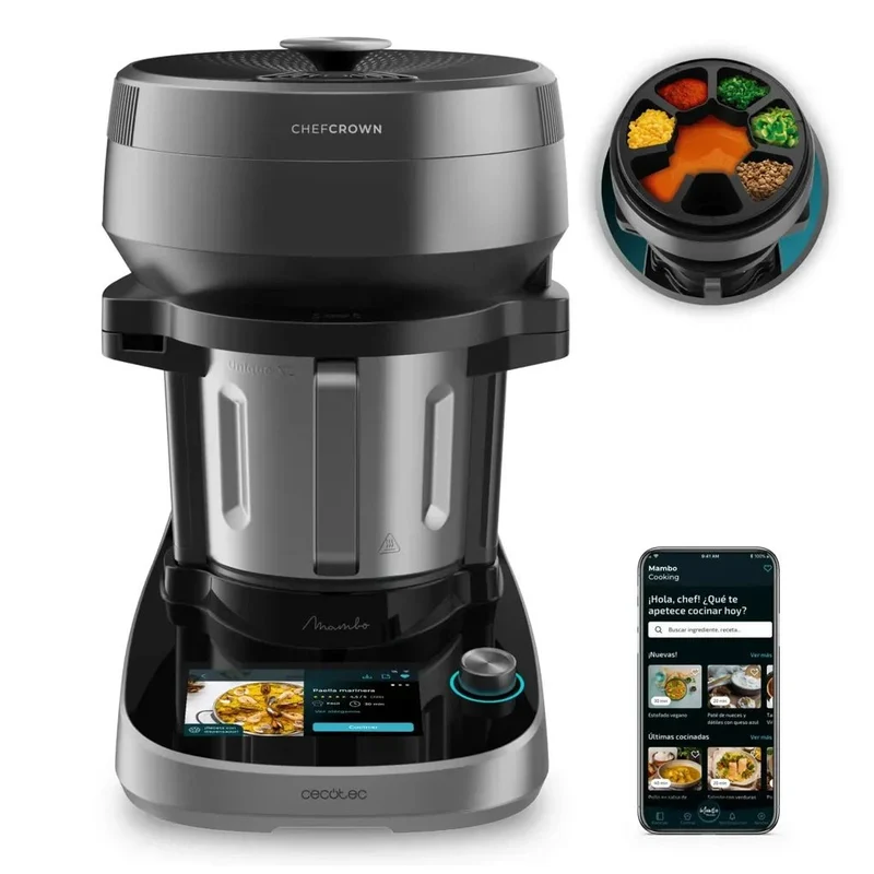 Robot de Cocina Todo en Uno con Autodispensador y 45 Funciones Revolucionarias de Cecotec