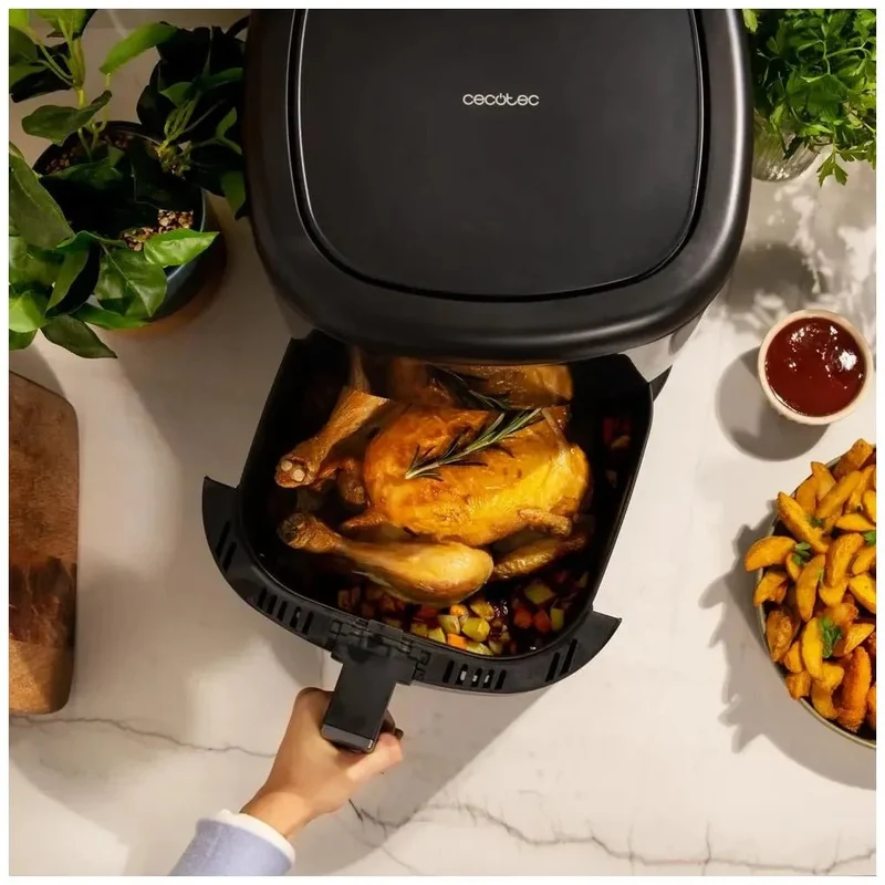 Freidora Digital 6L con Tecnología PerfectCook para Cocción Saludable y Crujiente de Cecotec