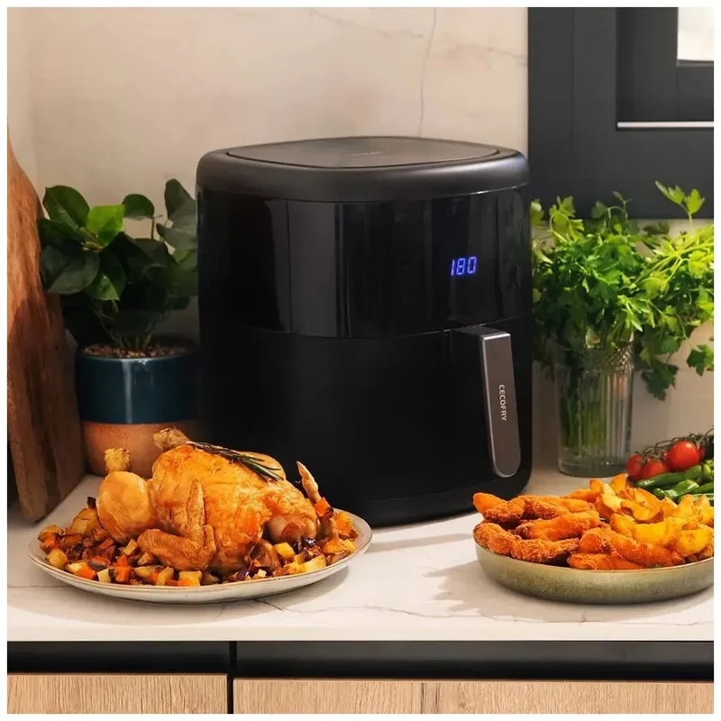 Freidora Digital 6L con Tecnología PerfectCook para Cocción Saludable y Crujiente de Cecotec
