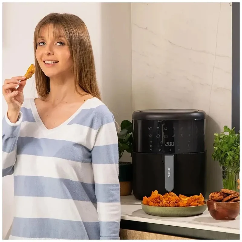 Freidora Digital 6L con Tecnología PerfectCook para Cocción Saludable y Crujiente de Cecotec