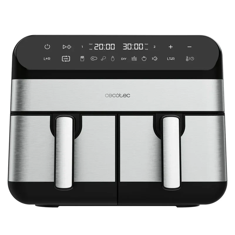 Freidora de Aire Digital 9L Inoxidable con Tecnología PerfectCook y 2800W de Cecotec