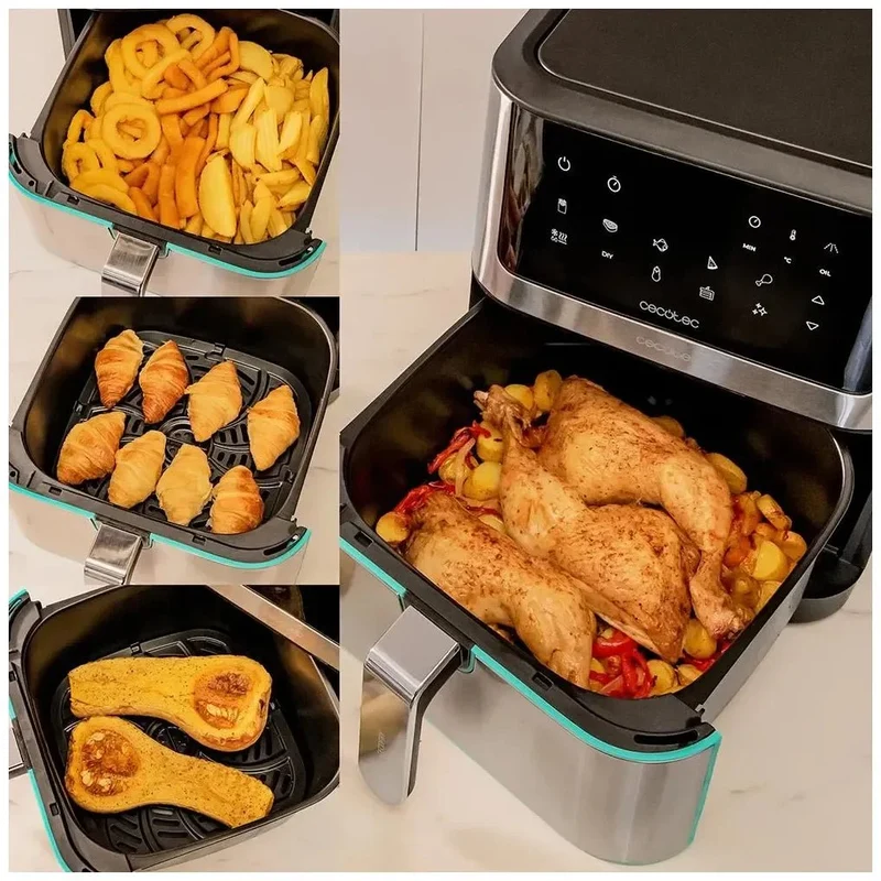 Freidora de aire 8L con tecnología PerfectCook y potencia de 1800W para cocina saludable Cecotec
