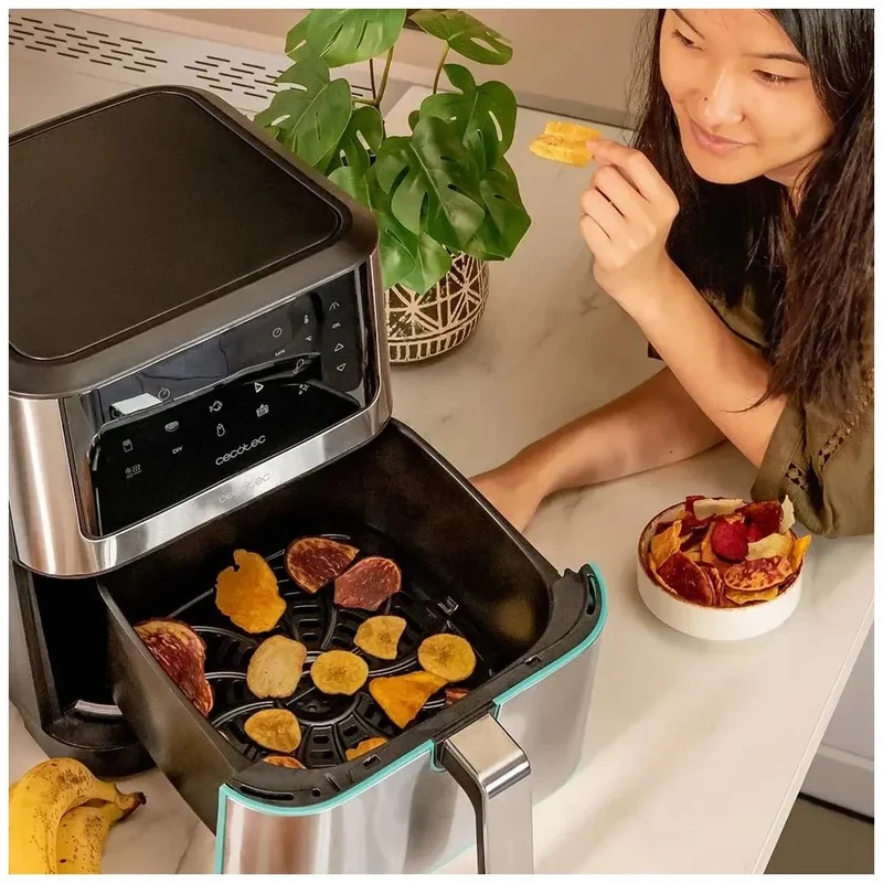 Freidora de aire 8L con tecnología PerfectCook y potencia de 1800W para cocina saludable Cecotec