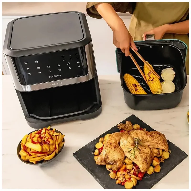 Freidora de aire 8L con tecnología PerfectCook y potencia de 1800W para cocina saludable Cecotec