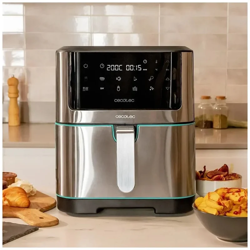 Freidora de aire 8L con tecnología PerfectCook y potencia de 1800W para cocina saludable Cecotec