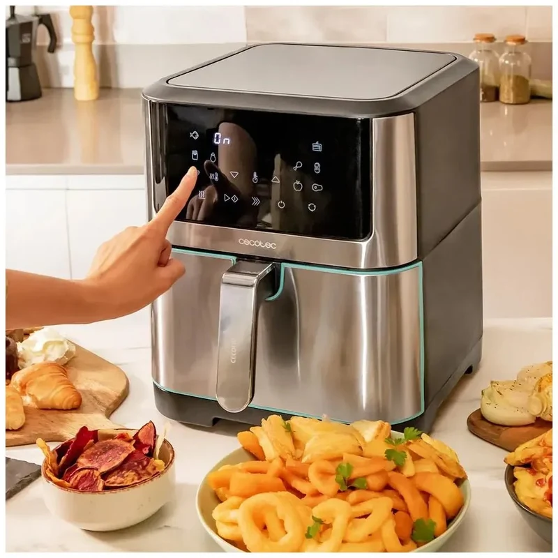 Freidora de aire 8L con tecnología PerfectCook y potencia de 1800W para cocina saludable Cecotec