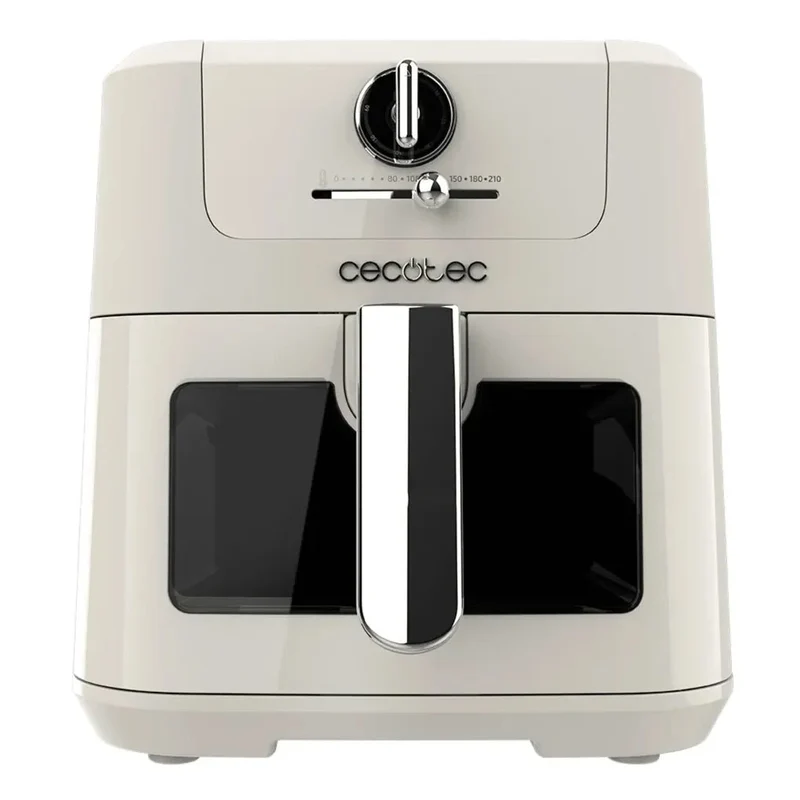 Freidora Dietética Retro 5L con Ventana y Tecnología PerfectCook para Cocción Saludable de Cecotec