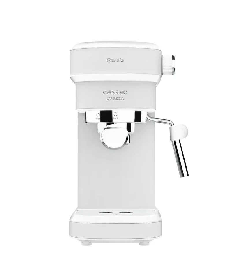 Cafetera Express Blanca: Potencia, Rapidez y Sabor para Espressos y Cappuccinos de Cecotec