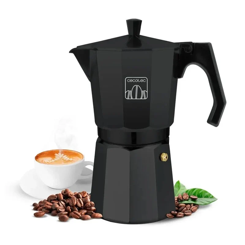 Cafetera Italiana Mokclassic 600 Black: Aroma y Cuerpo Perfecto para 6 Tazas de Cecotec