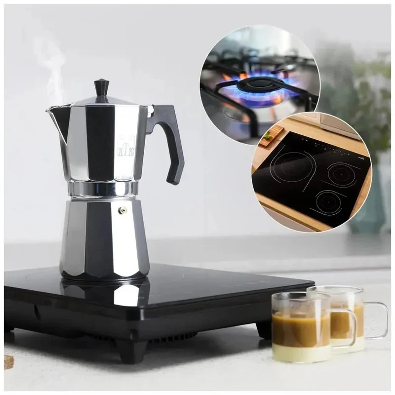 Cafetera Italiana de Aluminio para 9 Tazas con Filtro Inoxidable de Alta Calidad de Cecotec