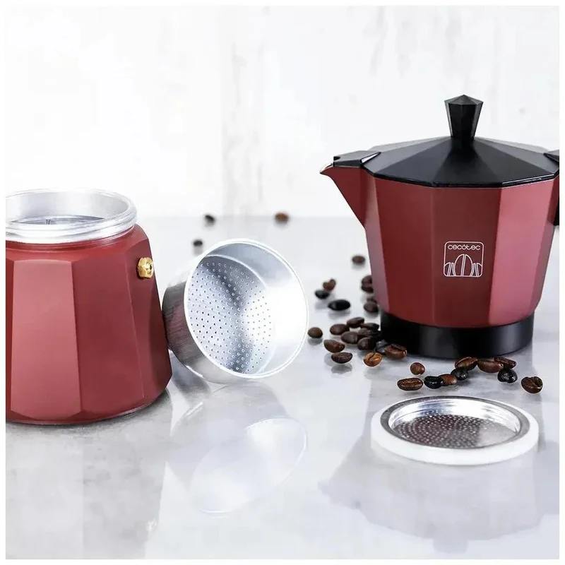 Cafetera Italiana Granate para 12 Tazas: Elegancia y Versatilidad en tu Cocina de Cecotec