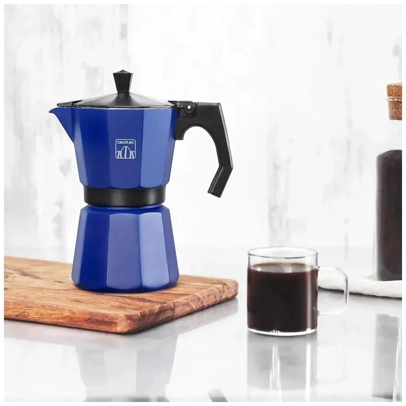 Cafetera Italiana Azul 3 Tazas: Elegancia y Sabor en Cada Espresso de Cecotec