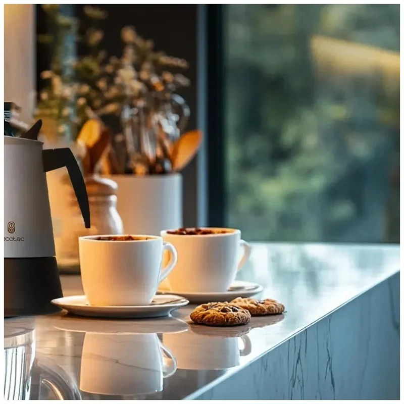Cafetera Italiana Piccolina 200 Blue: Elegancia y Calidad en Acero Inoxidable de Cecotec