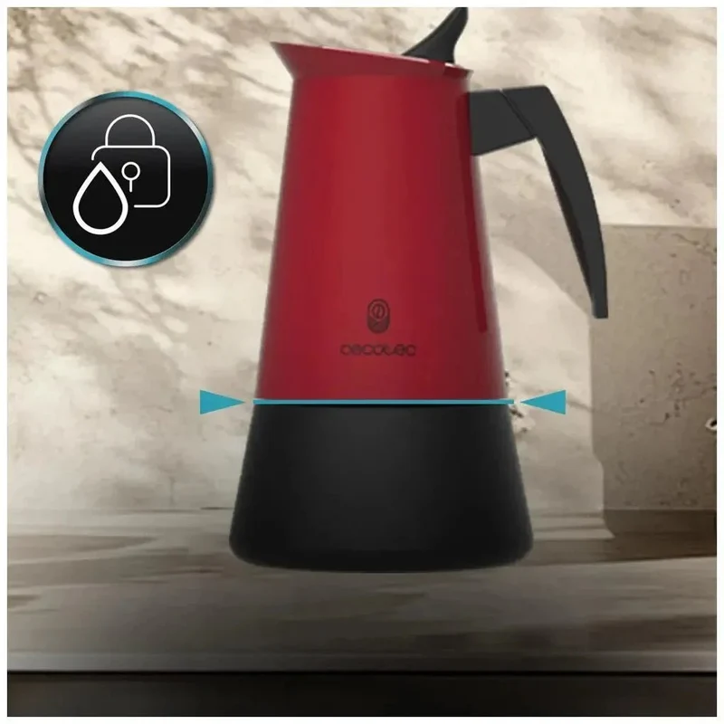 Cafetera Italiana Piccolina 200 Red: Elegancia y Calidad para 2 Tazas de Café de Cecotec