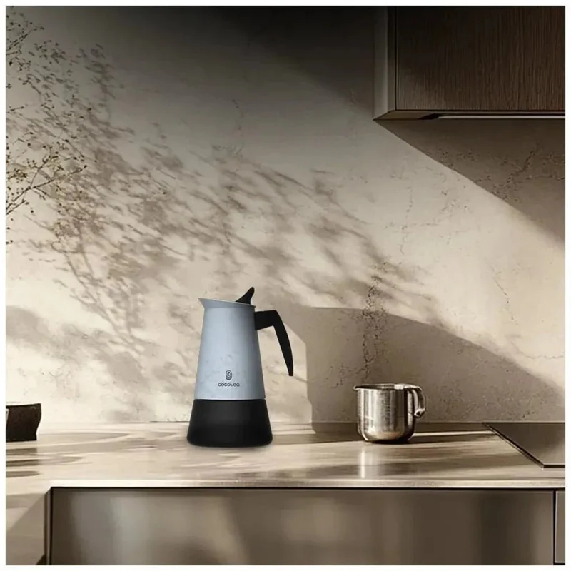 Cafetera Italiana Piccolina 400 Blue: Elegancia y Versatilidad en Acero Inoxidable de Cecotec