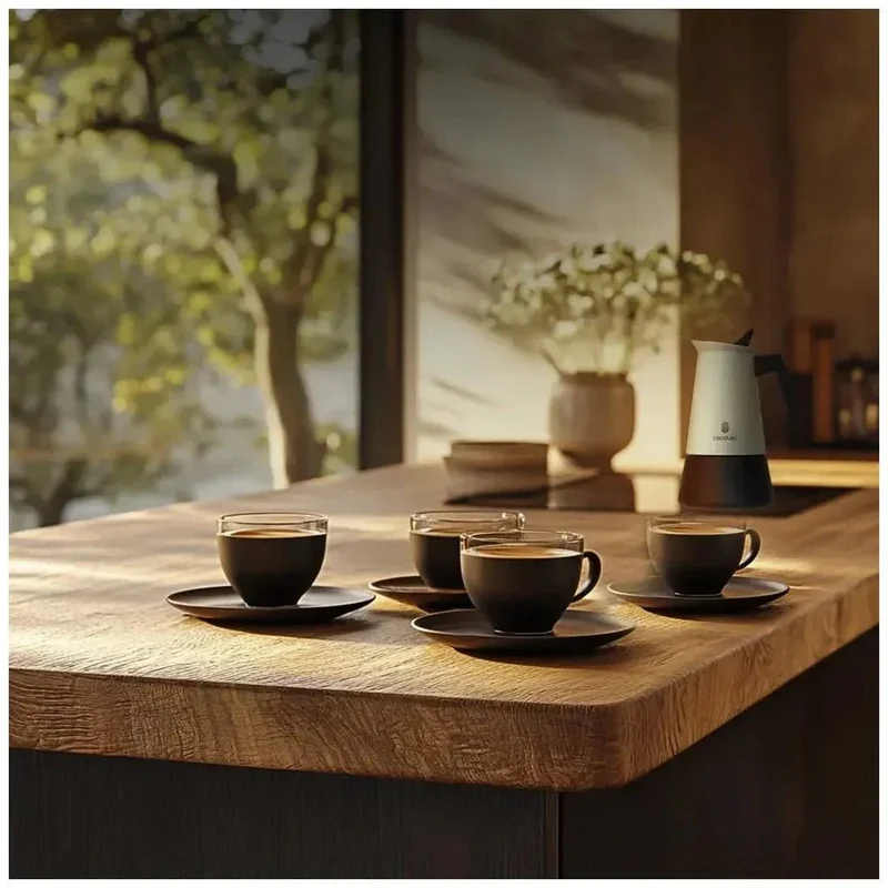 Cafetera Italiana Piccolina 400 Blue: Elegancia y Versatilidad en Acero Inoxidable de Cecotec