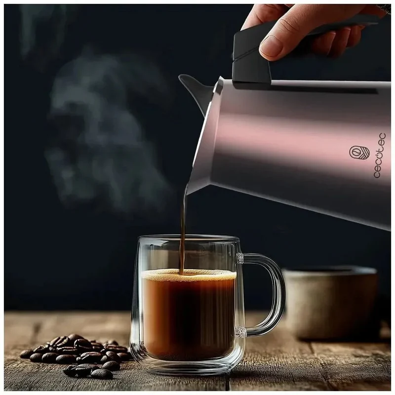 Cafetera Italiana de Acero Inoxidable para 6 Tazas con Diseño Elegante y Versátil de Cecotec