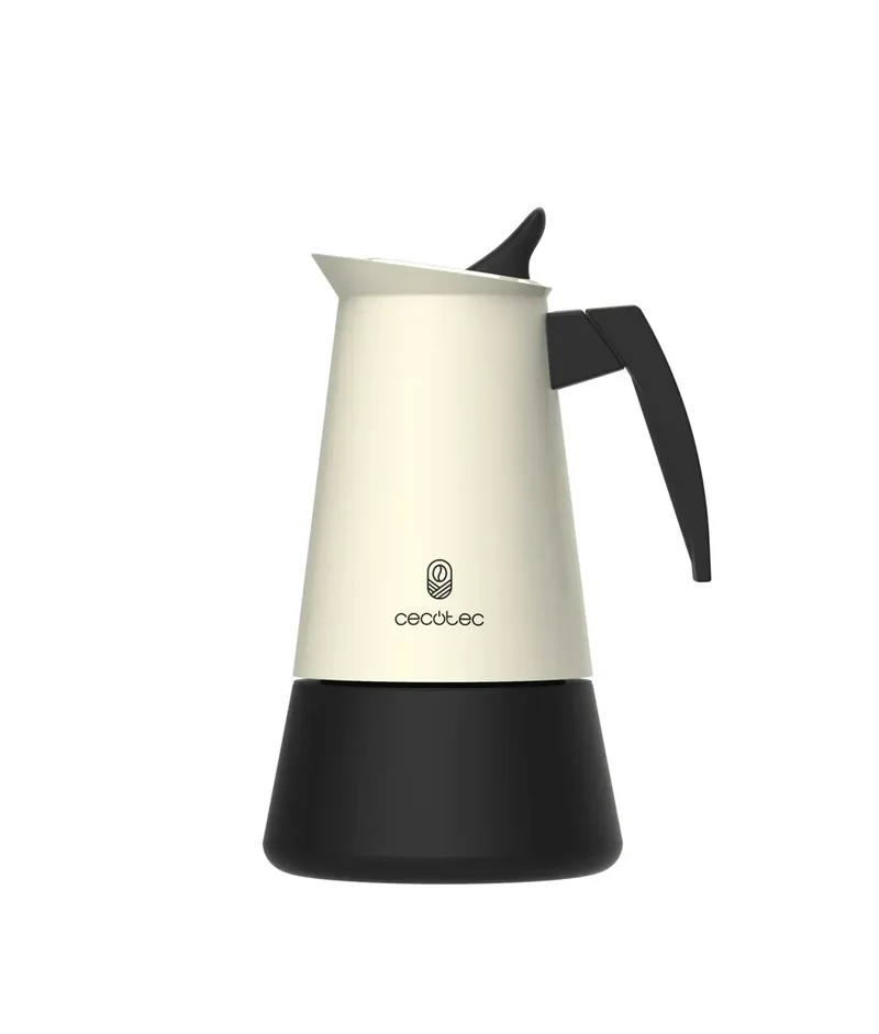 Cafetera Italiana de Acero Inoxidable de 10 Tazas con Estilo Elegante y Multifuncional de Cecotec