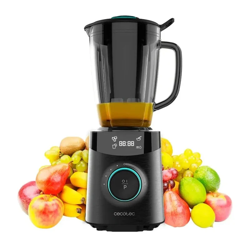 Batidora de Vaso 1800W con Cuchillas de Titanio y Jarra de Vidrio 1.8L de Cecotec