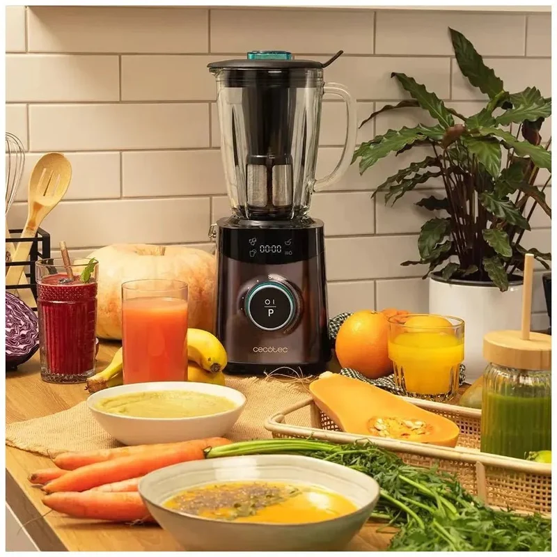 Batidora de Vaso 1800W con Cuchillas de Titanio y Jarra de Vidrio 1.8L de Cecotec
