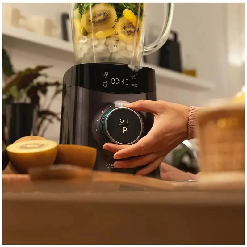 Batidora de Vaso 1800W con Cuchillas de Titanio y Jarra de Vidrio 1.8L de Cecotec