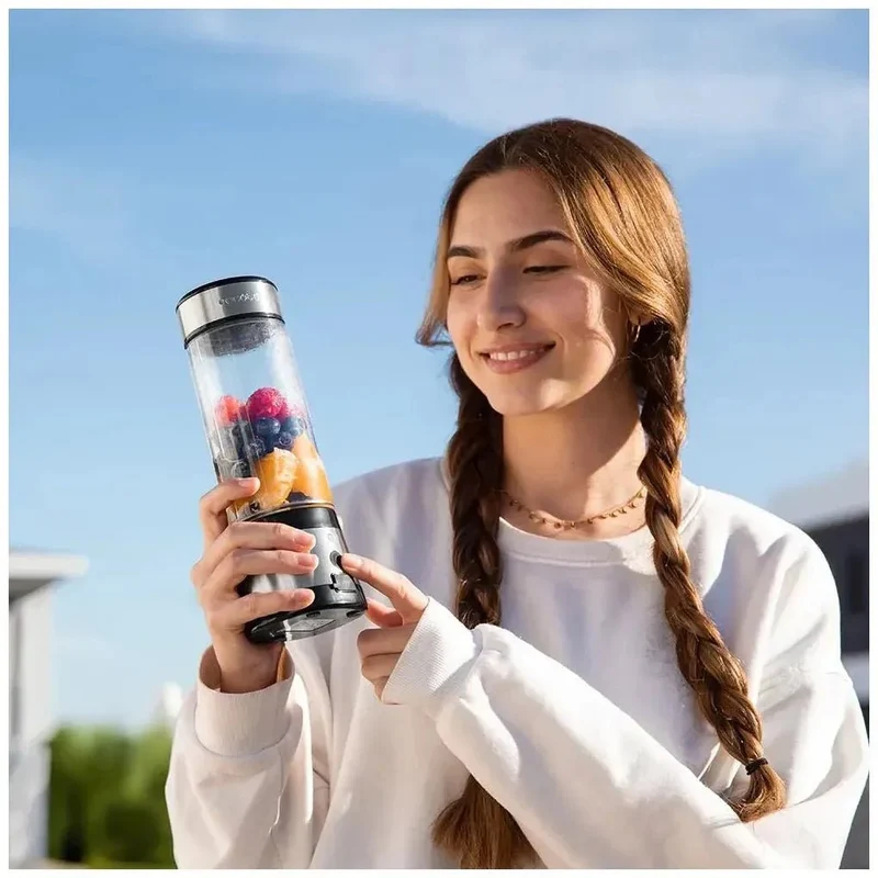 Batidora Portátil WanderlustMix: Potente, Compacta y con Cuchillas de Titanio de Cecotec
