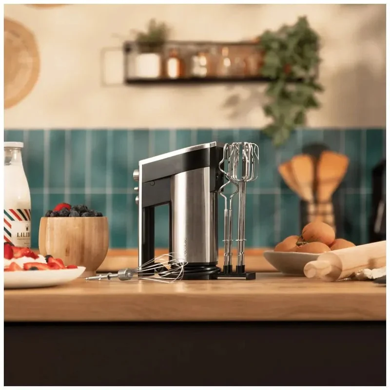 Batidora PowerTwist 500W: 5 Velocidades, Turbo y Accesorios de Acero Inoxidable de Cecotec