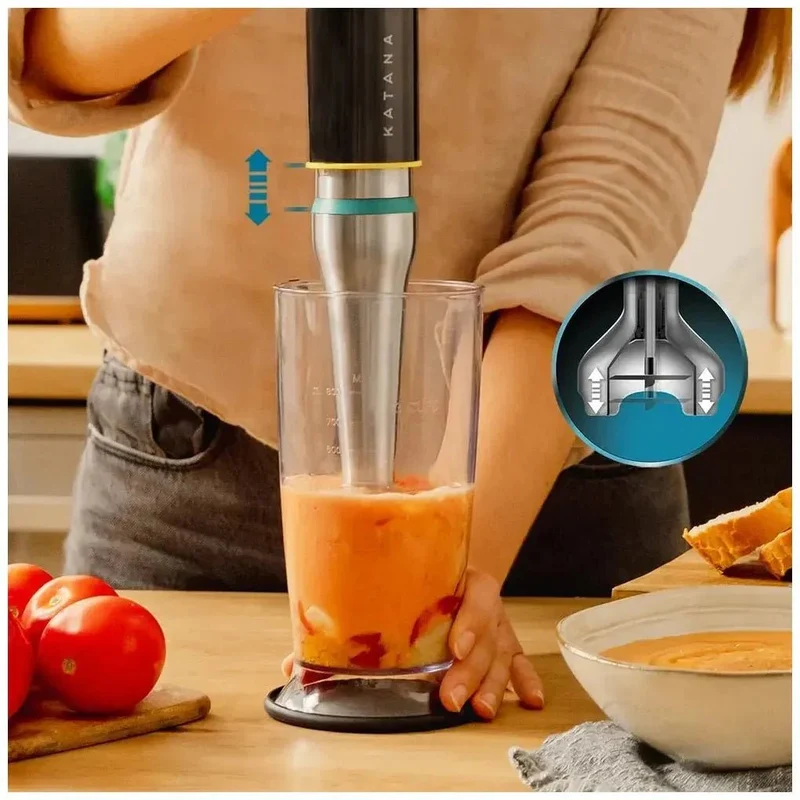 Batidora de Mano 1500W con Innovadora Tecnología TotalDestroy y Accesorios Completos de Cecote