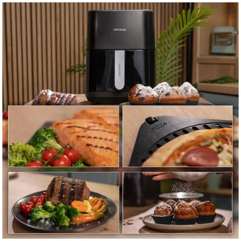 Freidora de Aire 3 en 1: Cocina Saludable con Doble Resistencia y 4L de Capacidad de Cecotec