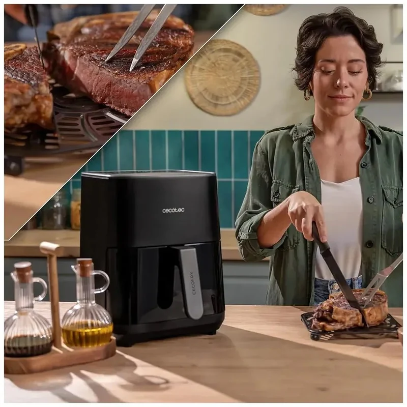Freidora de Aire 3 en 1: Cocina Saludable con Doble Resistencia y 4L de Capacidad de Cecotec