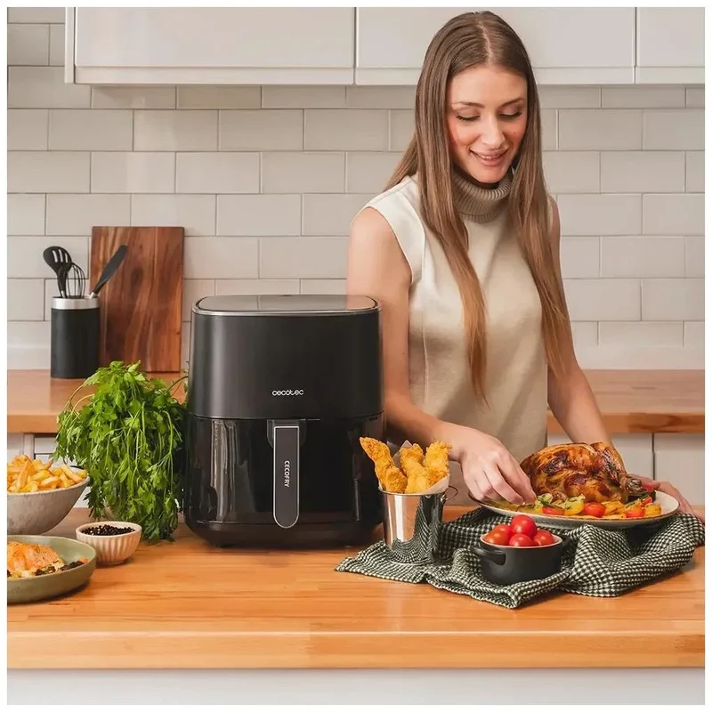 Freidora Dietética 5.5L con Tecnología PerfectCook y 9 Menús Preconfigurados de Cecotec