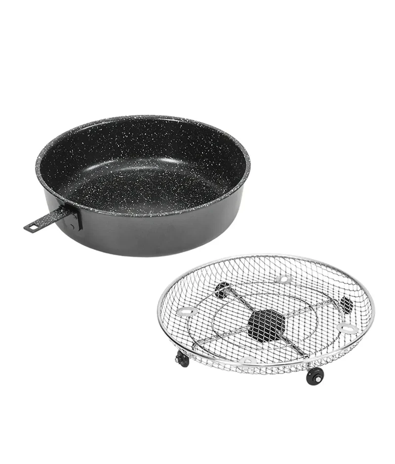 Pack de Accesorios TurboCecofry 4D con cubeta plana de 3L y accesorio para snacks de acero inoxidable Cecotec