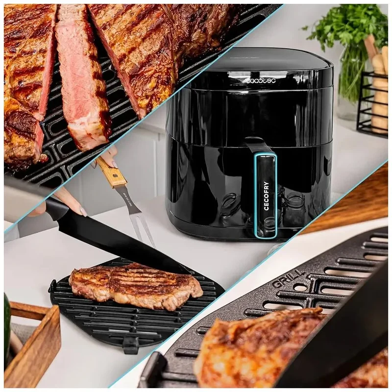 Freidora de Aire 3 en 1 con Doble Resistencia y Capacidad de 6L para Cocción Saludable de Cecotec
