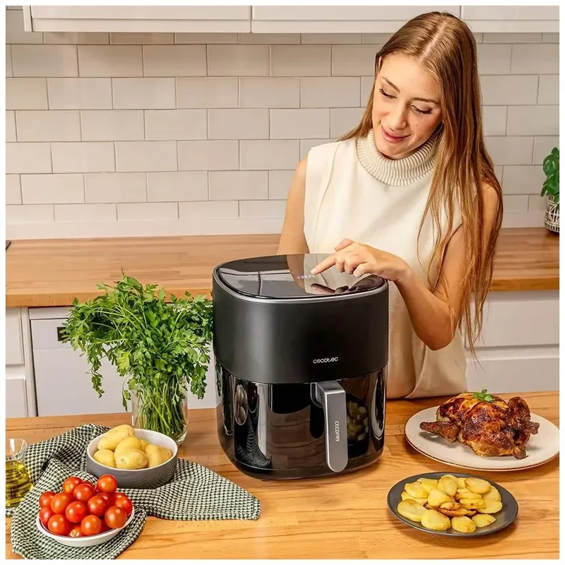 Freidora de Aire Digital 1700W con Tecnología PerfectCook y 6.5L de Capacidad de Cecotec