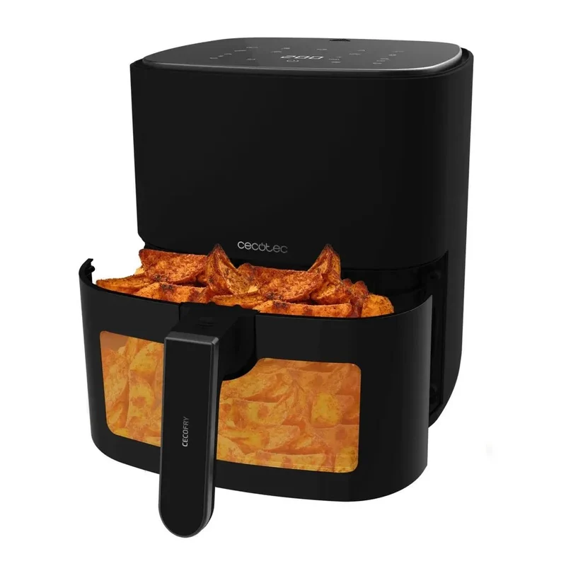 Freidora de Aire 5.5L con Ventana y Tecnología PerfectCook para Cocción Saludable de Cecotec