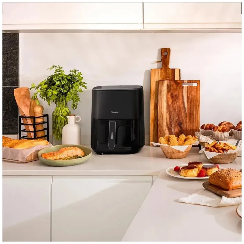 Freidora de Aire 5.5L con Ventana y Tecnología PerfectCook para Cocción Saludable de Cecotec