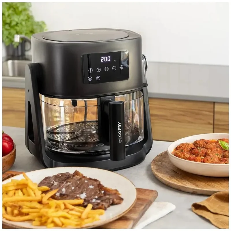 Freidora de Aire 3 en 1: Fríe, Cocina y Guisar con 6 Menús y 1500W de Cecotec
