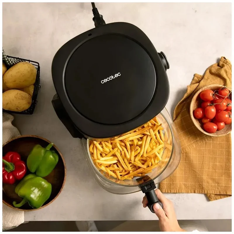 Freidora de Aire 3 en 1: Fríe, Cocina y Guisar con 6 Menús y 1500W de Cecotec