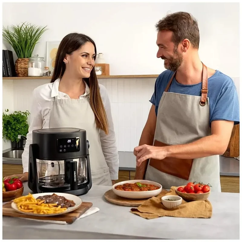 Freidora de Aire 3 en 1: Fríe, Cocina y Guisar con 6 Menús y 1500W de Cecotec