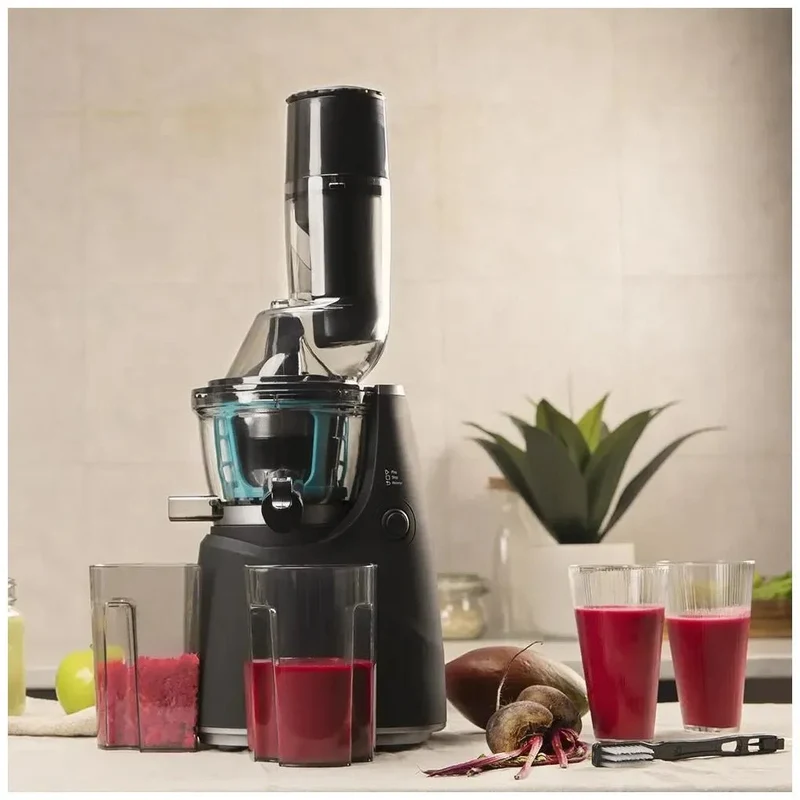 Licuadora de Prensa Fría 250W con Canal XL y Velocidad Lenta para Jugos Nutritivos de Cecotec