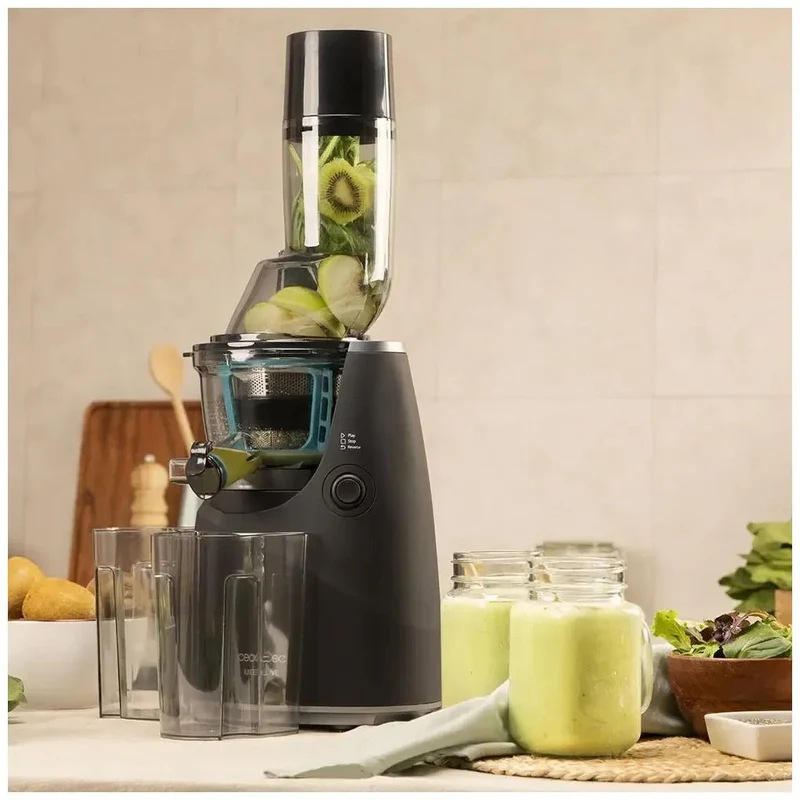 Licuadora de Prensa Fría 250W con Canal XL y Velocidad Lenta para Jugos Nutritivos de Cecotec