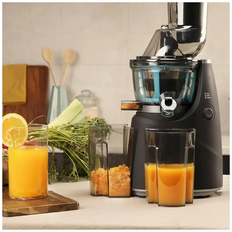 Licuadora de Prensa Fría 250W con Canal XL y Velocidad Lenta para Jugos Nutritivos de Cecotec