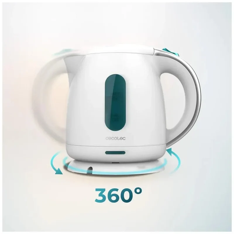 Hervidor de Agua 1L Blanco, Potente y Libre de BPA con Filtro Antical de Cecotec