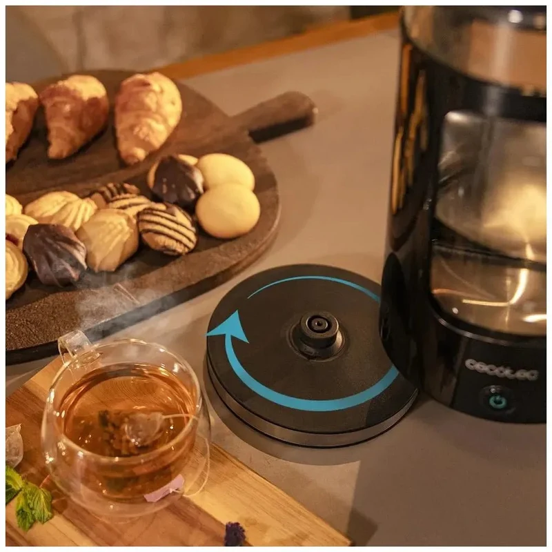 Hervidor de Agua de Vidrio 1.7L con Potente Calentamiento y Función Keep Warm de Cecotec