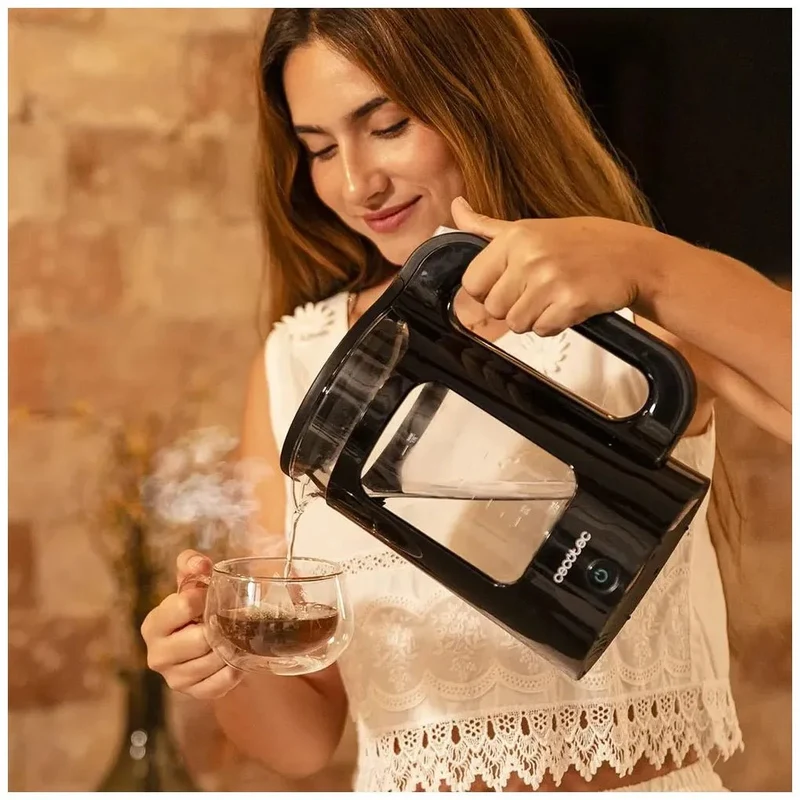 Hervidor de Agua de Vidrio 1.7L con Potente Calentamiento y Función Keep Warm de Cecotec