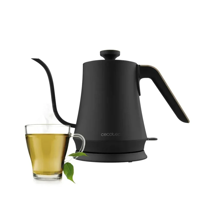 Hervidor de Agua 1L con Cuello de Cisne y 1200W, Diseño Inoxidable Elegante de Cecotec