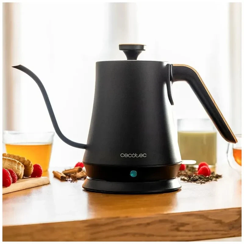 Hervidor de Agua 1L con Cuello de Cisne y 1200W, Diseño Inoxidable Elegante de Cecotec
