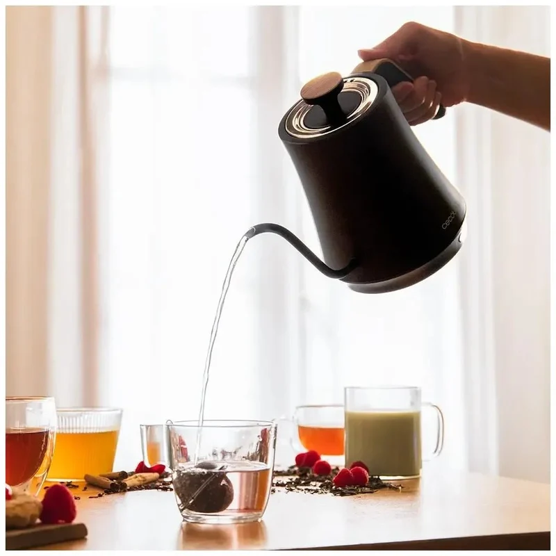 Hervidor de Agua 1L con Cuello de Cisne y 1200W, Diseño Inoxidable Elegante de Cecotec